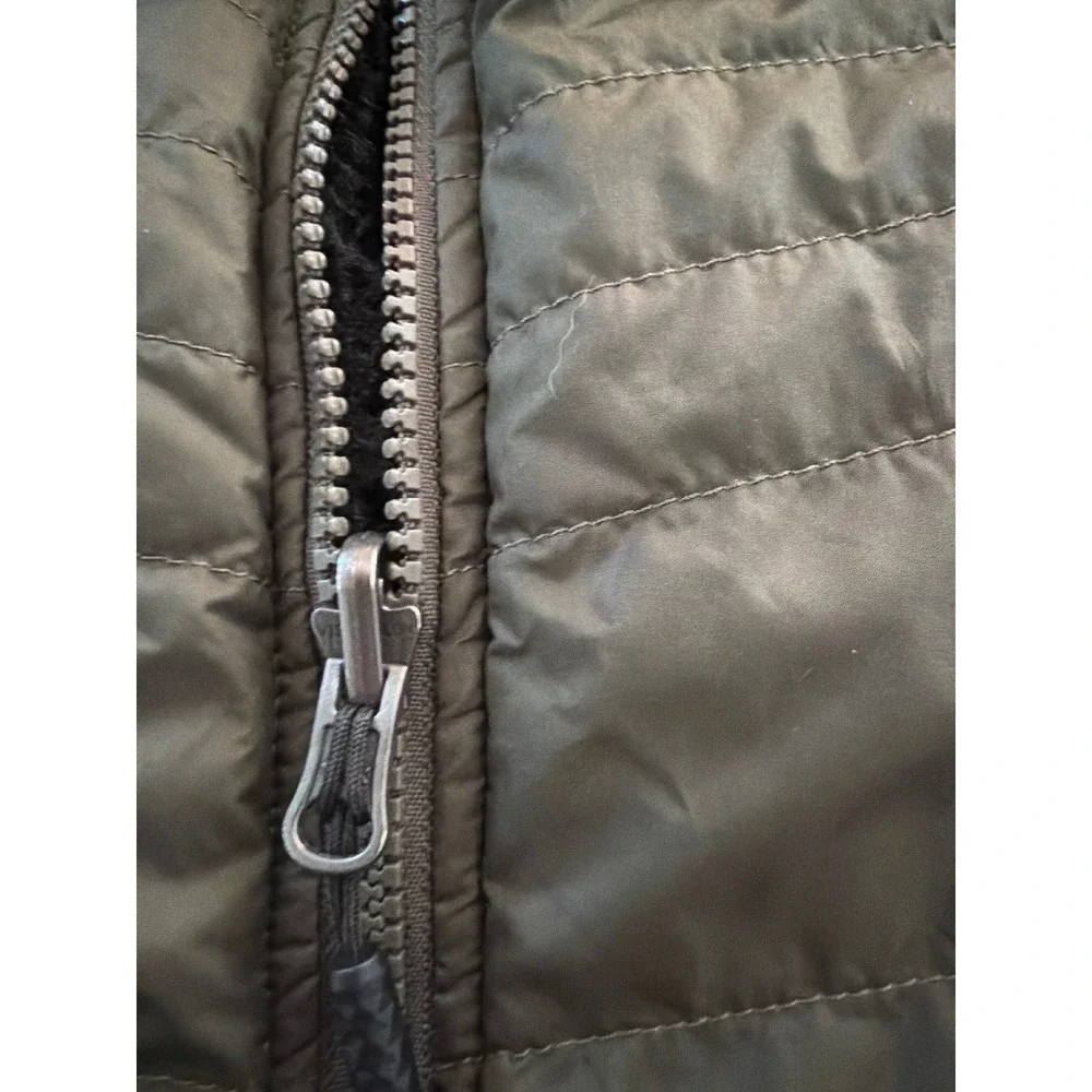 The North Face Mossbud Reversible Jacket Olive Green Fleece Womens Small